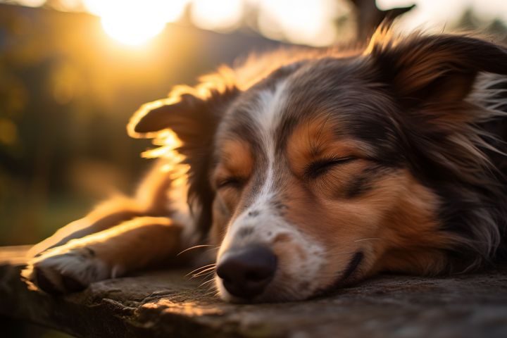 supported childs pose at golden hour